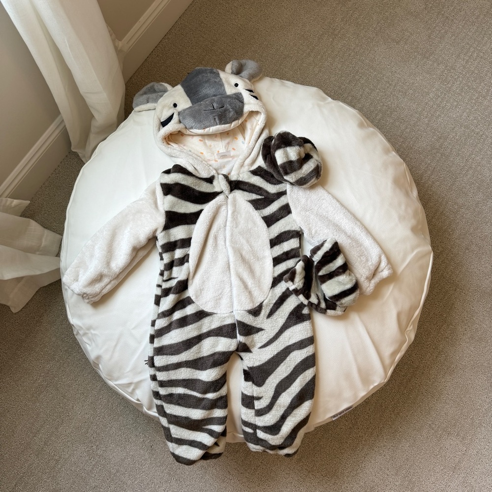 Cozy Zebra Print Kids costume / play suit